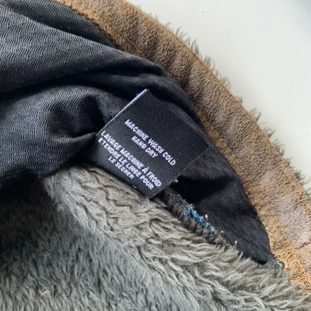 Kuhl Flight Jacket Women's M Brown Full Zip Stowaway Hood Fleece Raglan Sleeve - Picture 5 of 15